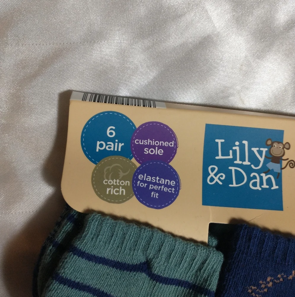 2 Packs - Lily & Dan (12-24mo) Boys Low-Cut Socks
